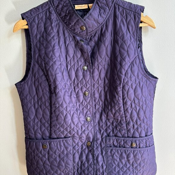NorthCrest Classic Lightweight Purple Quilted Vest Size Medium 10-12 - Picture 7 of 8